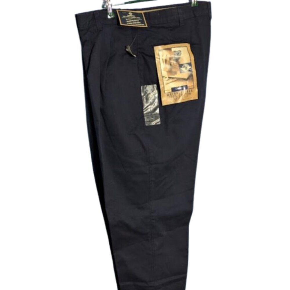 DOCKERS Classic Fit Strait Leg Pleated Navy Blue Size 44-34
